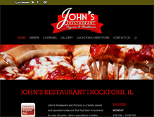 Tablet Screenshot of johnspizzarockford.com